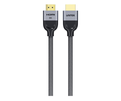 Kabel i złączka UNITEK przewód 8K LUX HDMI 2.1 oplot 3 M C11093RGY01-3M
